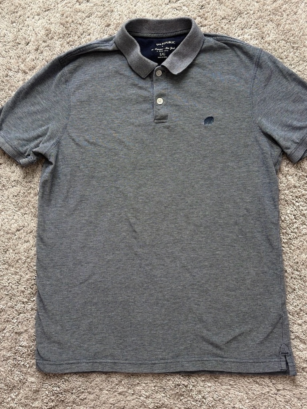 Banana Republic L Men's Gray Polo Shirt